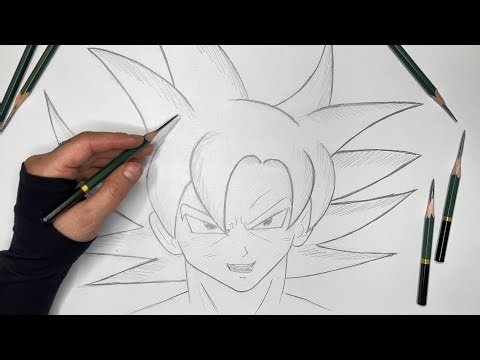 "How to draw Goku (Ultra Instinct) | Goku Ultra Instict Drawing Step by Step | Easy Tutorial"