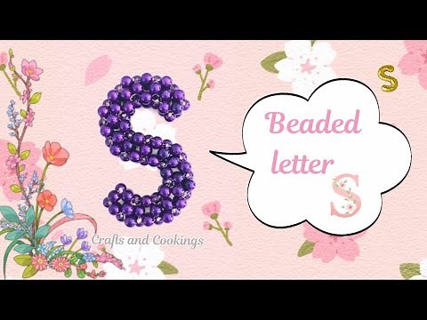 DIY / How to make beaded letters/ Bead alphabet / Beads keychain / Beaded alphabet making class - 19