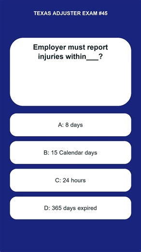 Texas Adjuster Exam #45