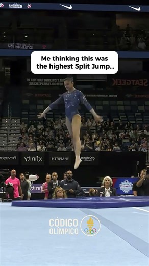 I thought this was the highest split jump… until I saw THIS 😳 #gymnastics #sports #beam