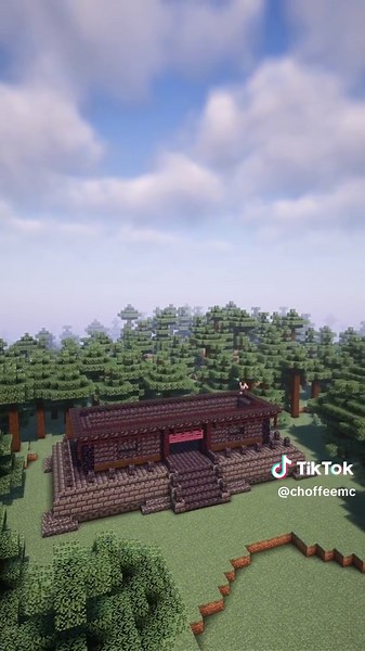 Japanese Style Shrine in Minecraft Timelapse