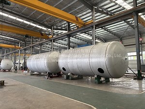 [Hot Item] Fengda 100m3 Large Volume Horizontal Storage Tank Stainless Steel Storage Tank Chemical Storage Tank
