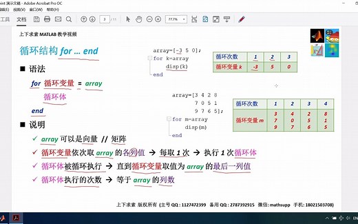 MATLAB免费教学视频：程序的流程控制