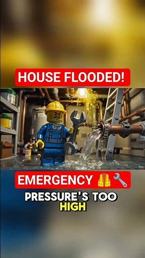 LEGO Emergency Plumber 🔧 🪠 #legoshorts #legostopmotion #legoanimation #legocity #legoai