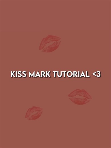 Replying to @stylingchrlis Kiss mark tutorial