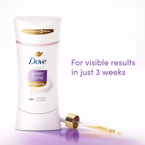 Dove Even Tone Antiperspirant Deodorant for Uneven Skin Tone Restoring Powder Sweat Block for All-Day Fresh Feeling 2.6 oz 3 Count