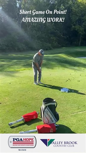 “Hope Happenings” 🫡🇺🇸⛳️ Valley Brook Country Club is in full swing at their fall session of the PGA HOPE adaptive golf program for veterans and active duty military today, with our Tri-State PGA Hope-certified professionals led by VBCC Head Golf Professional Mike Papson. Thank you to the veterans who attended, and they have sharpened up their short game very nicely. Great work. 💪🏼 If you are a veteran or active-duty military personnel and want to learn more and join a program, please get in
