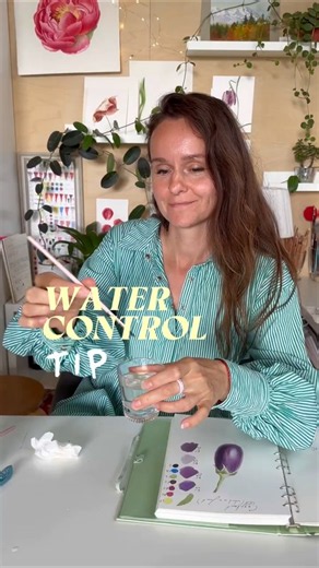 Water control tip 🖌️ #watercoloring #beginnerarttips #painting #watercolor