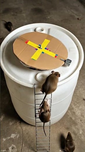 Smart Mice vs. Ultimate DIY Spinning Barrel Trap! 🐭🪤 #mousetrap #rat