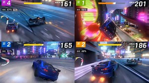 儿子和小朋友本地4人对战《狂野飙车 9 竞速传奇》Asphalt 9: Legends 简单刺激的高速甩尾冲刺赛车游戏，可以撞飞对手 A9赛车