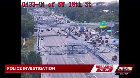 Officials respond to incident on I-95 near Palm Beach-Broward County line