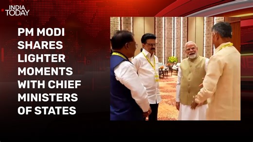 Video: Chai, handshakes, smiles as PM meets chief ministers at Niti Aayog meet