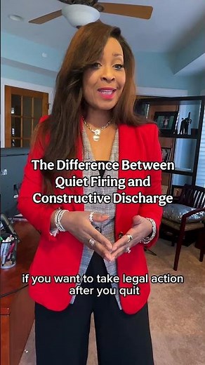 The difference between quiet firing and constructive discharge. #constructivedischarge #quietfiring