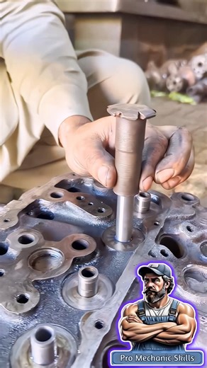 Valve Guide Installation in Seconds | Perfect Engine Head Fit #shorts #engine #viralshorts #diy #yt