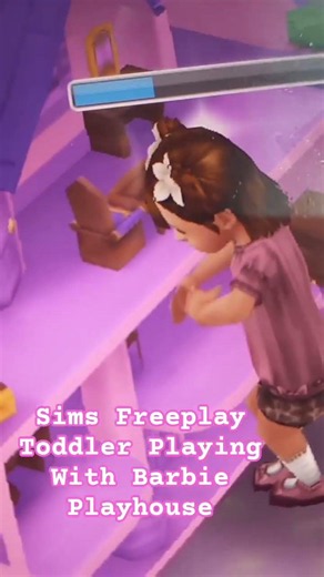 Sims Freeplay Toddler Playing With Barbie Playhouse