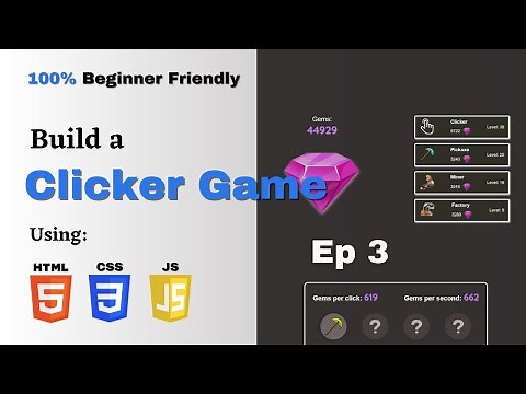 Build an incremental CLICKER game with vanilla HTML, CSS and JS (EP3) - Animations + JS Objects