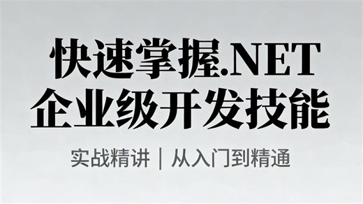 .NET 实战精讲：从原理剖析到项目落地，涵盖.NET核心技能，配合案例驱动让你快速掌握企业级开发技能