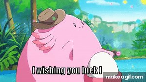 wishing luck on Make a GIF