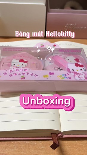 Unboxing Bông Mút Hello Kitty Đáng Yêu
