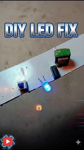 DIY Powerful Blue LED Light Circuit | Step-by-Step Electronics Project 💡🔥#shortvideo