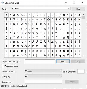 The Highly Under-Rated Character Map Tool on the Windows OS