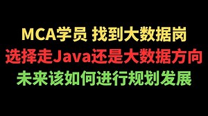 【马士兵职业规划】MCA学员 找到大数据岗 选择走Java还是大数据方向 未来该如何进行规划发展?_哔哩哔哩_bilibili