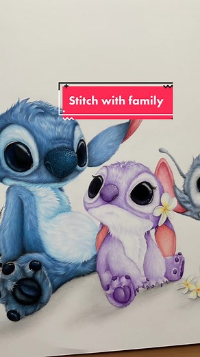Stitch Family Drawing Tutorial - Learn to Draw Stitch with His Family