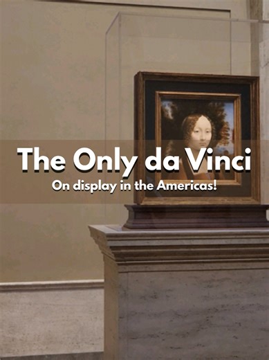 Did you know that DC's National Gallery of Art has the only painting by da Vinci on public display in the western hemisphere! . The National Gallery is free and open daily with nultiple tours avaliable through out the day. . Ginerva de Benci and the reverse Wreath of Laurel, Palm, and Juniper , were both painted by da Vinci in the 1470s and now sit inside a glass case in the middle of Gallery 6 for visitors to see #artwork #DaVinci #Nationalgallery #museums