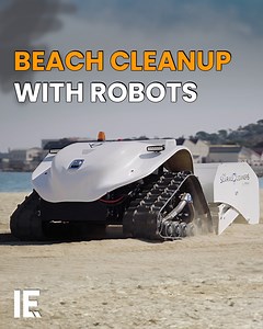 74K views · 558 reactions | Meet BeBot, the ultimate beach buddy, cleaning up sands and seas with robotic precision, making every visit a cleaner, greener delight! ️ | Interesting Engineering | Facebook