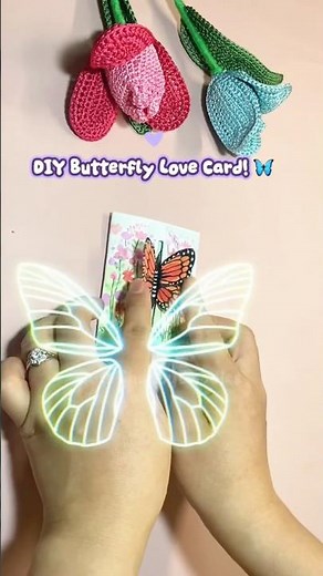 DIY Butterfly Love Card! 🦋Hidden Message Surprise #chubbyarto #Shorts #diy