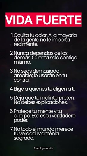 Vida fuerte #psicologia