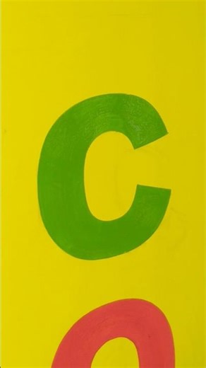 Easy Alphabet Painting | Letter C Drawing for Kids 🟢