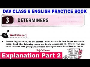 dav class 6 English Practice Book chapter 3 Determiners Solution Part 2 | EDUMAGNET ACADEMY