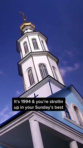 90s Church Fashion: Bibbed-Collar Dress & Frilly Socks Throwback