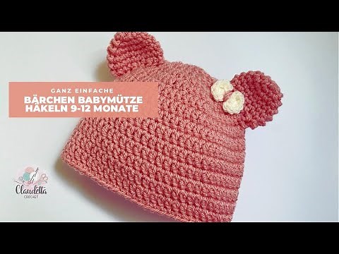 EASY crochet bear baby hat (9-12 months)