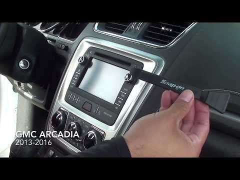 How to remove factory stereo GMC Acadia 2013-2016