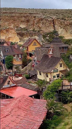 🏠 Discover Popeye Village in Malta! 🌊#malta #travel #popeyevillage