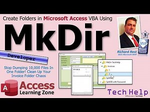 How to Create File Folders in Microsoft Access VBA Using the MkDir Statement