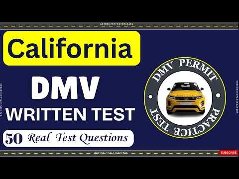 California DMV Written Test 2025 (50 REAL TEST Questions) | California DMV permit test 2025