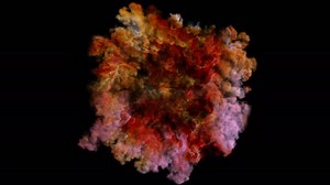 Color Smoke Explosion Shockwave Effect Divergent Wave Isolated Black Background