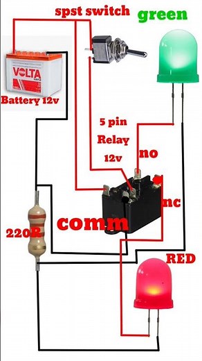 12 volt battery low automatic cut off using 5 pin relay 12 volt dc indicator connection