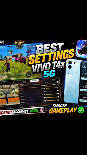 🔥 VIVO T4X 5G PRO SENSI 😱 | BEST HEADSHOT SETTINGS 2026 | FREE FIRE 🔥 #freefire #gaming #shorts