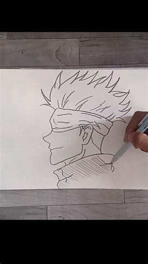 How to Draw Gojo Satoru Step by Step | Easy Anime Drawing Tutorial #sketch #drawing #short