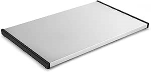 ICEGONE Defrosting Tray Thawing Tray for Frozen Meat - Miracle Thaw Defrosting Tray Original Thawing Plate - Advanced Rapid Meat Defroster Tray (Silver)