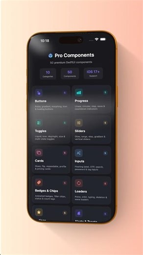 SwiftUI Pro Component Pack — 50 Premium UI Components 🧩 #shorts