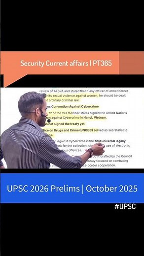UN convention against cybercrime (UNCC)2025 UPSC Monthly current affairs November 2026