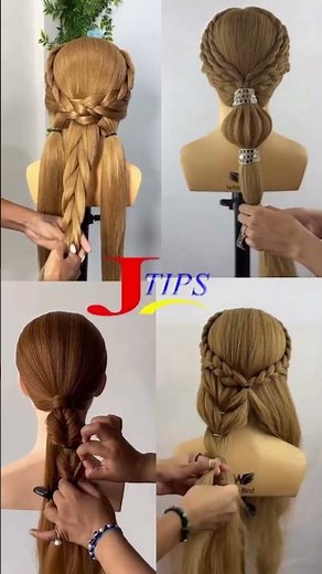 Briad hairstyles with easy technique🤩💕#hairstyle #wedding #bride #makeup #hairtutorial #hairgoals