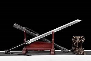 Amazon.com : LOONGSWORD,Chinese Sword,Qing dao Swords Real(Forged High Carbon Steel Blade,Alloy Fittings) : Sports & Outdoors
