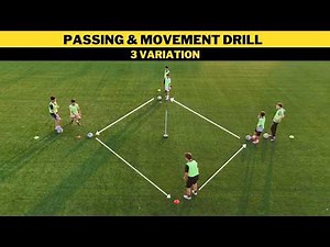 Passing & Movement Drill | First Touch, 1-2 Pass | 3 Variations | Football/Soccer Training