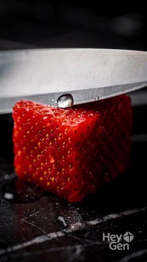 Cube Strawberry Cutting